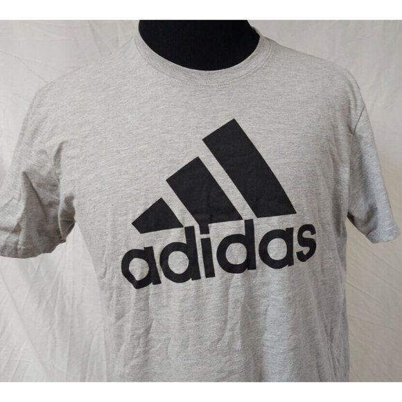 Adidas Golf Mens XL Grey Spellout Short Sleeve Crew Neck Graphic Adult Tee - Picture 2 of 10